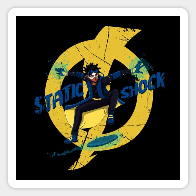 Static Shock Sticker by Susto